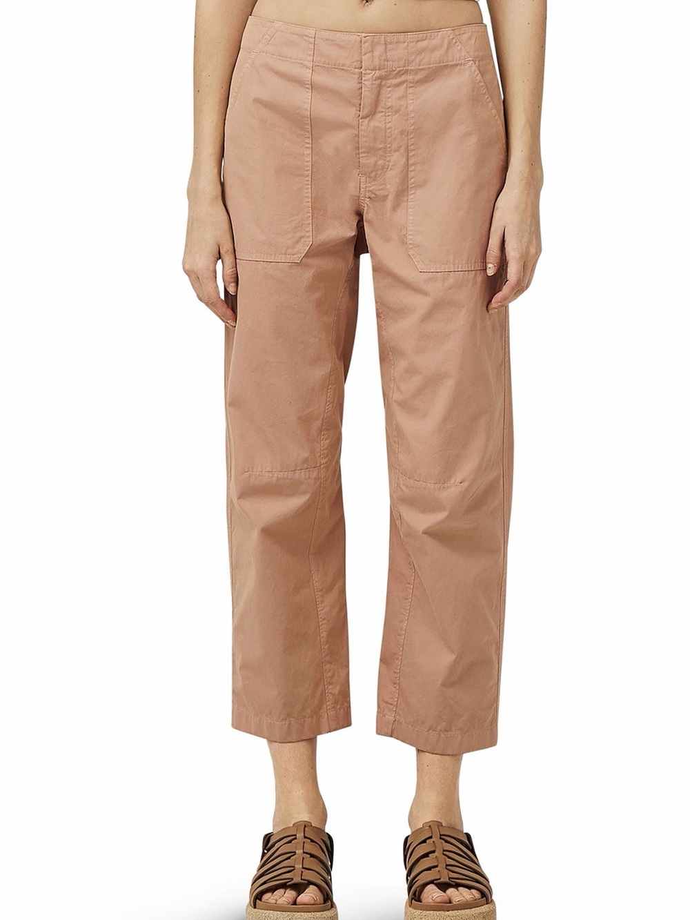 NWT Rag & Bone Leyton Crop Cotton Work Pants in Black